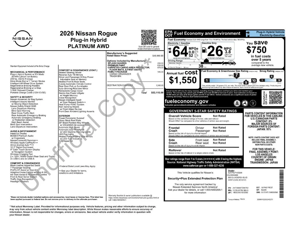 New 2026 White Nissan Platinum image 10