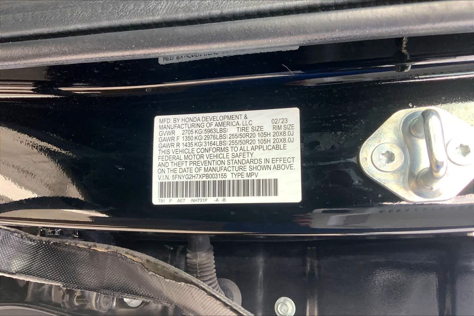 Used 2023 Crystal Black Pearl Honda Touring image 31