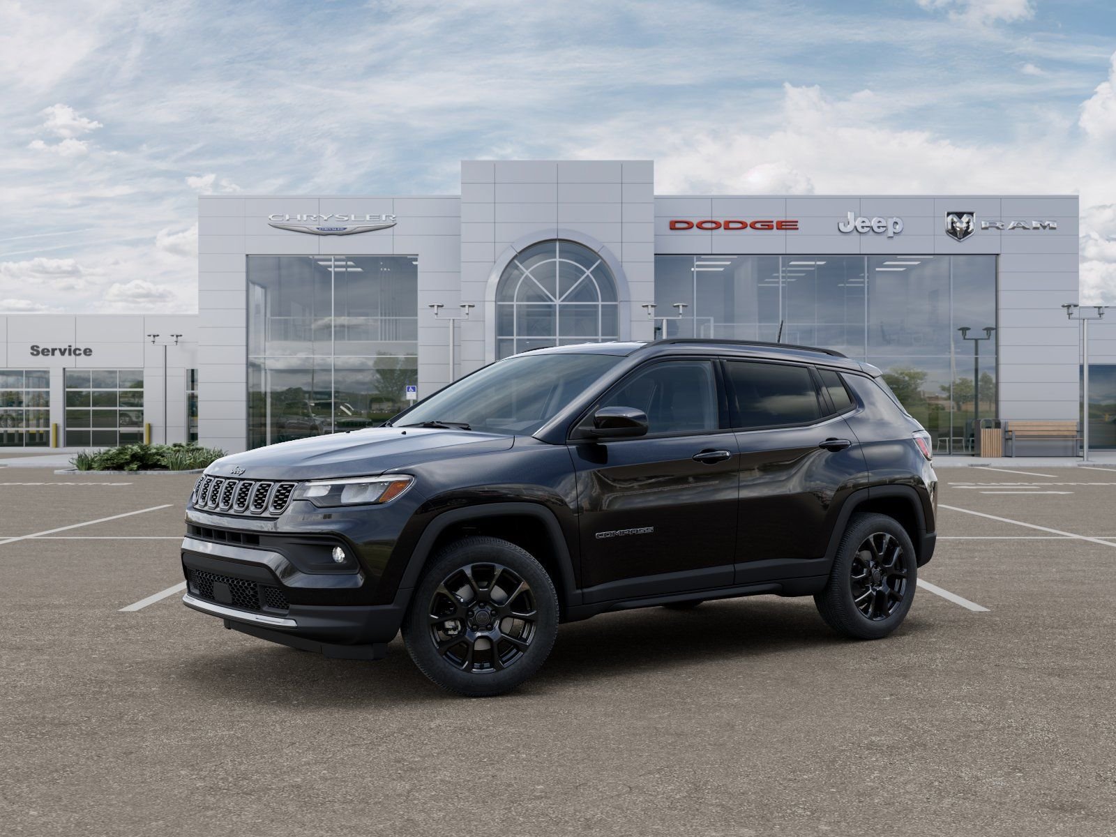 New 2026 Diamond Black Crystal Pearl-Coat Exterior Paint Jeep Latitude image 2