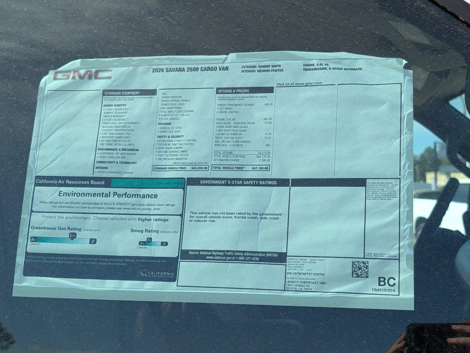 New 2026 Summit White GMC Work Van image 30