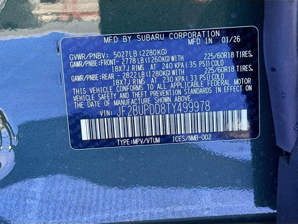 New 2026 DEEP EMERALD GREEN PEARL Subaru Limited image 42