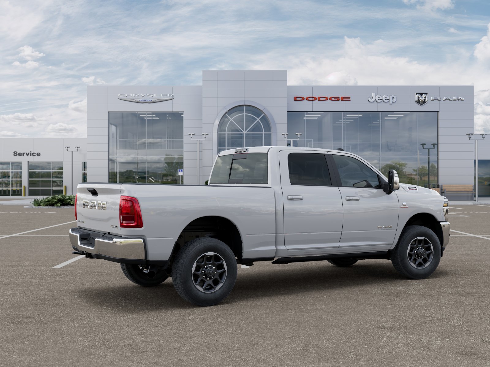 New 2025 Bright White Clear-Coat Exterior Paint RAM Laramie image 33