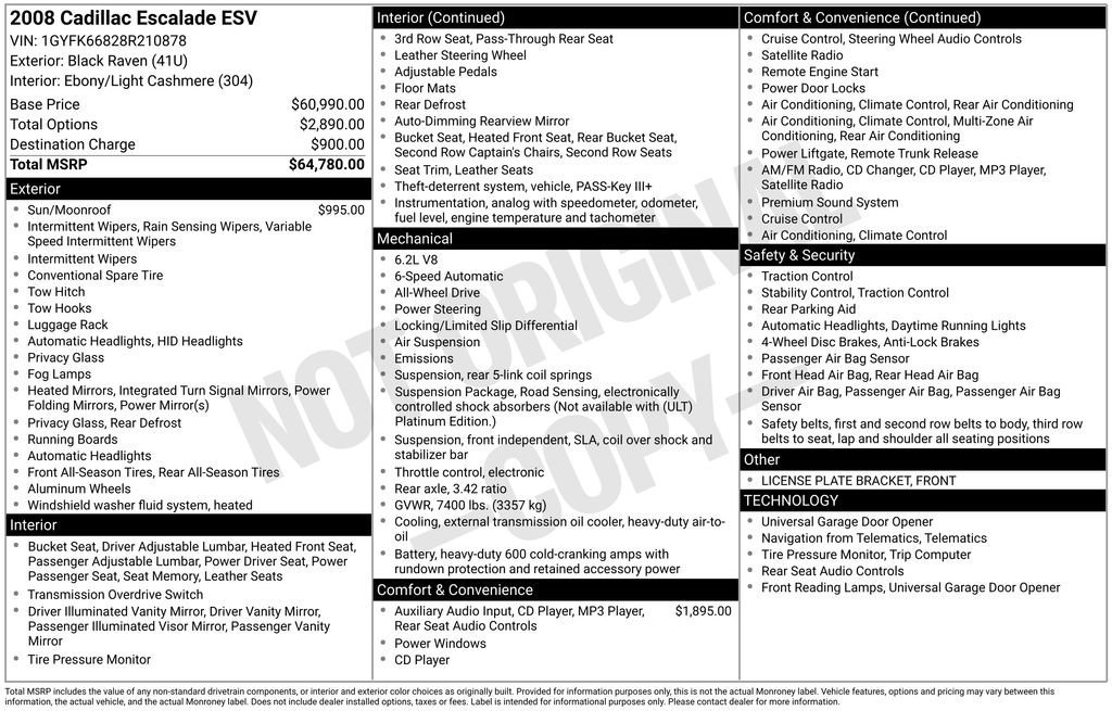 2008 Cadillac Escalade ESV Base