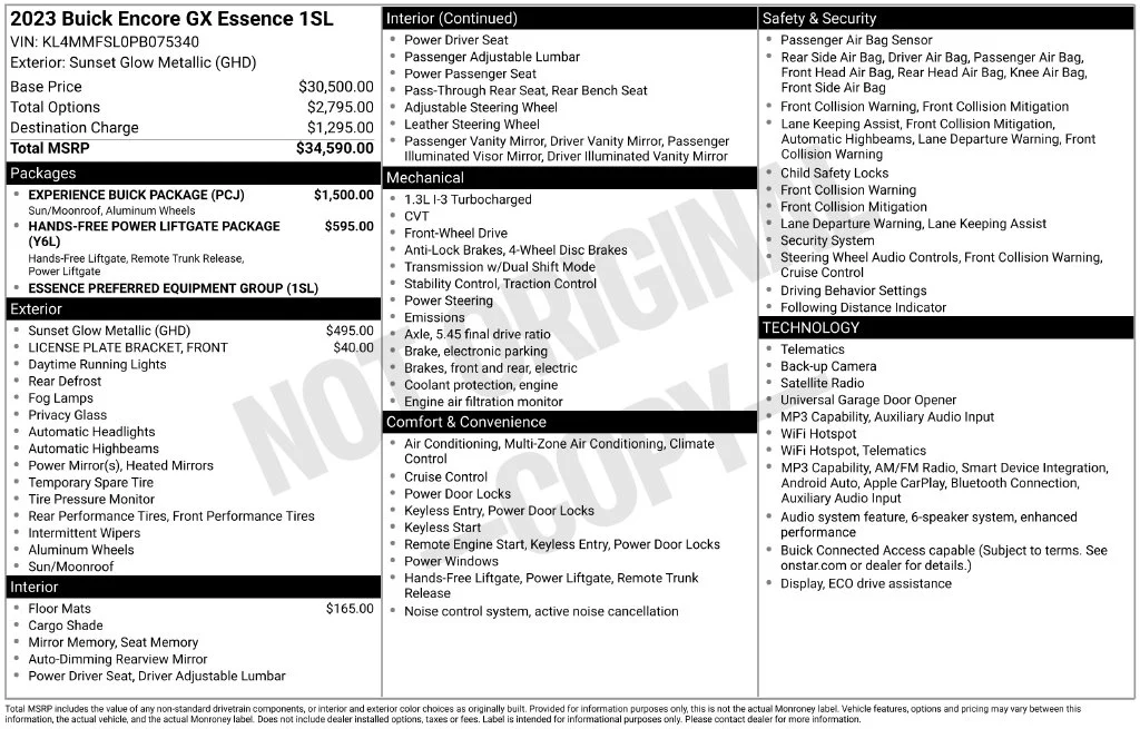 Used 2023 Orange Buick Essence image 8