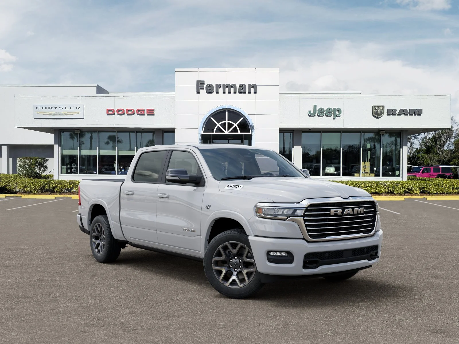 New 2026 Bright White Clear-Coat Exterior Paint RAM Laramie image 33