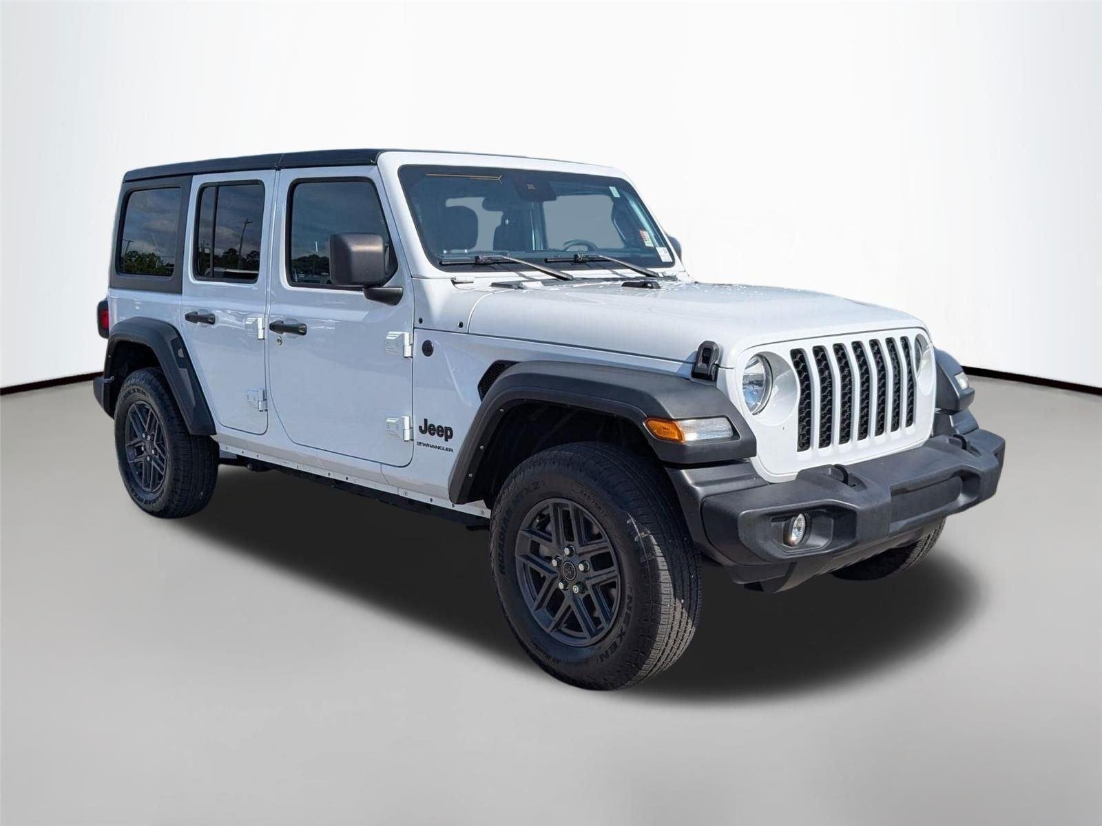 Used 2024 Bright White Clearcoat Jeep Sport S image 3