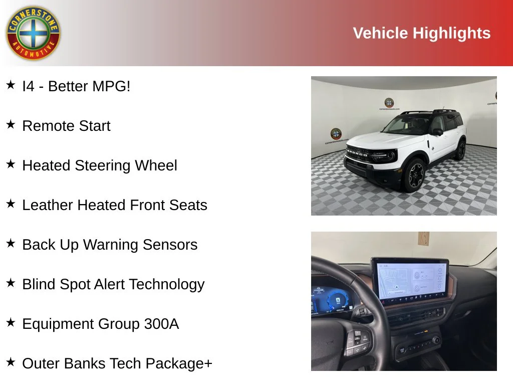 Used 2025 Ford Bronco Sport Outer Banks with VIN 3FMCR9CN2SRE34580 for sale in Elk River, Minnesota