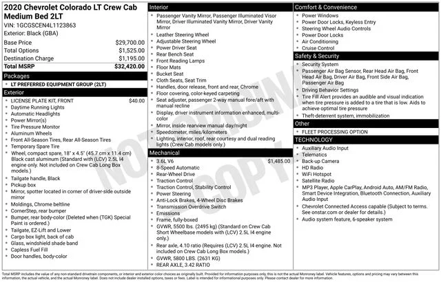 Used 2020 Black Chevrolet LT image 16