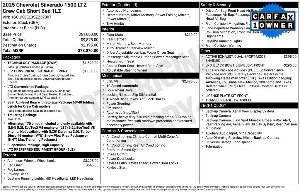 Used 2025 Black Chevrolet LTZ image 2