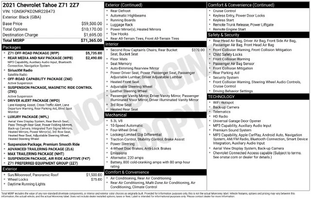 Certified Used 2021 Black Chevrolet Z71 image 8