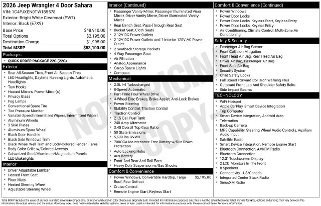 Used 2026 White Jeep Sahara image 33