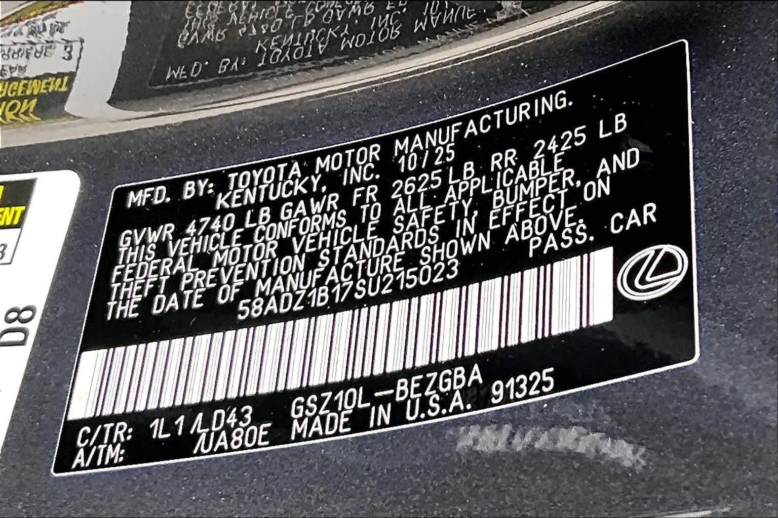 Used 2025 Cloudburst Gray Lexus  image 35