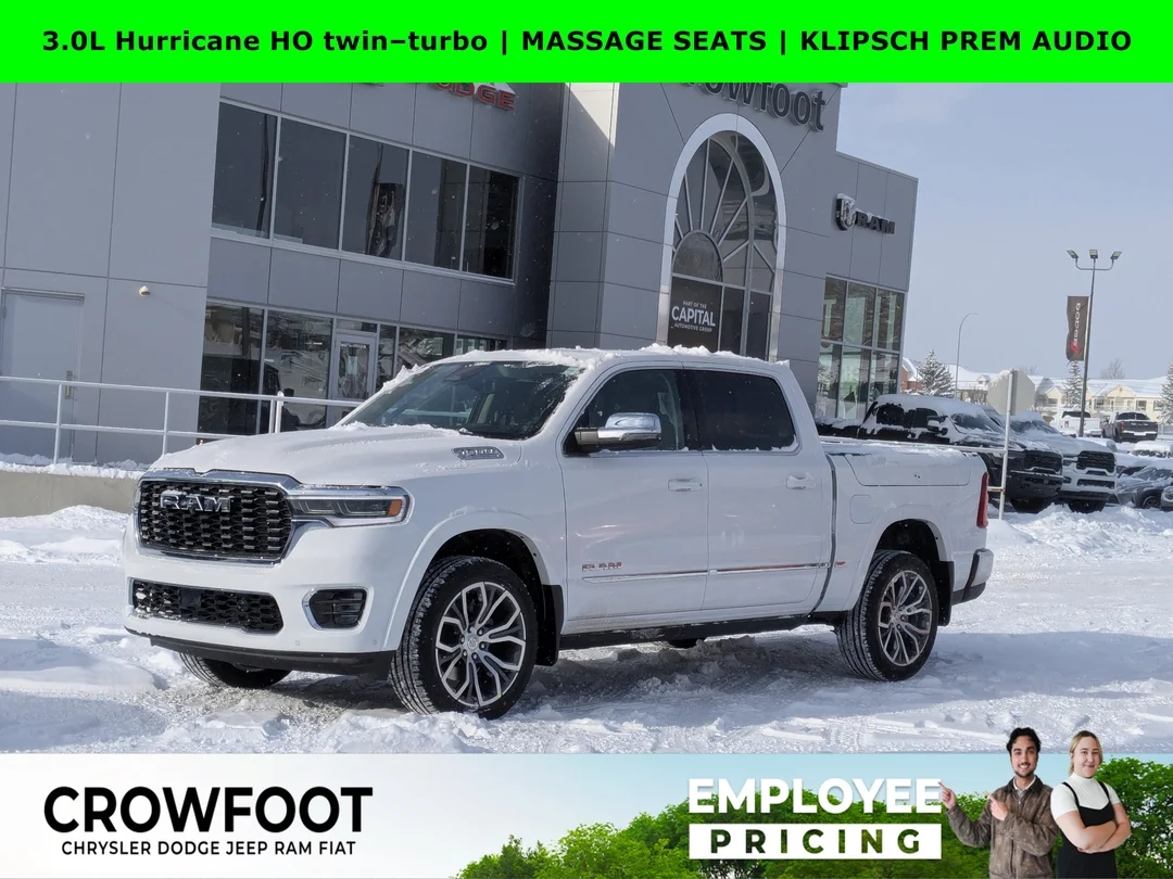 New 2026 White RAM Tungsten - - 4x4 - Bed Utility Group - Multi-function Tailgate - Trailer Brake Control & More! image 1