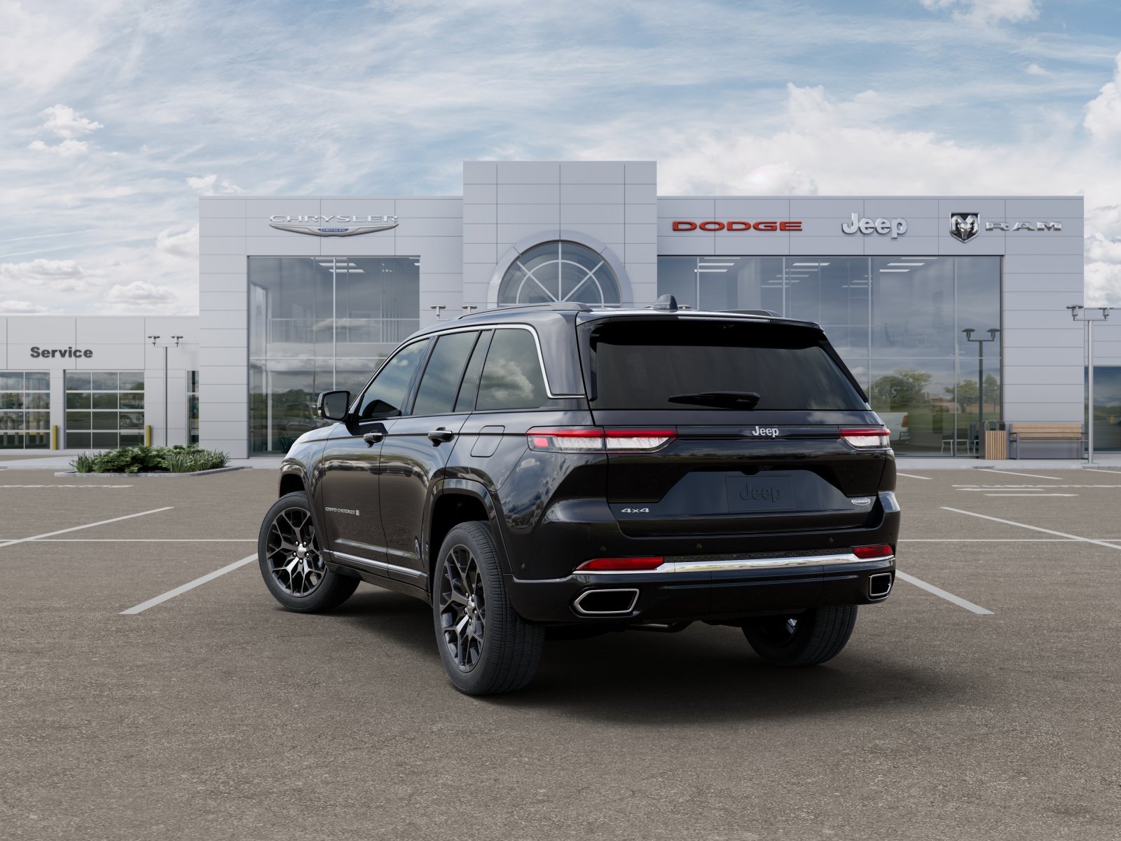 New 2025 Diamond Black Crystal Pearl-Coat Exterior Paint Jeep Summit Reserve image 33