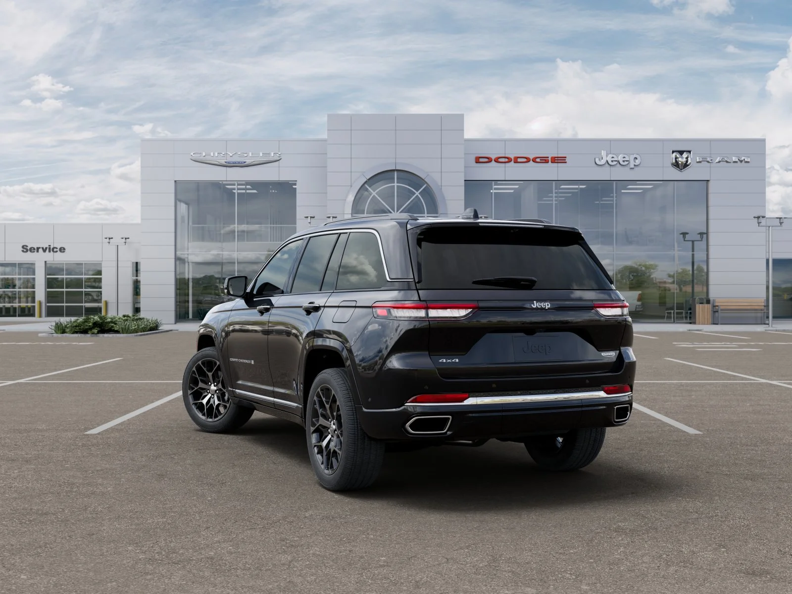 New 2025 Diamond Black Crystal Pearl-Coat Exterior Paint Jeep Summit Reserve image 33