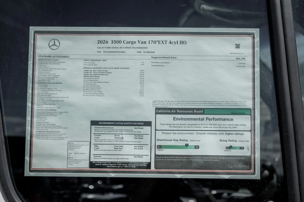 New 2026 Arctic White Mercedes-Benz Cargo 170 WB image 21