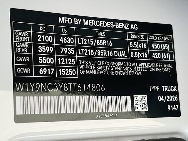 New 2026 Arctic White Mercedes-Benz Cargo Van 170 in. WB image 20