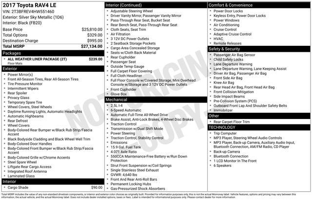Used 2017 Silver Sky Metallic Toyota LE image 3