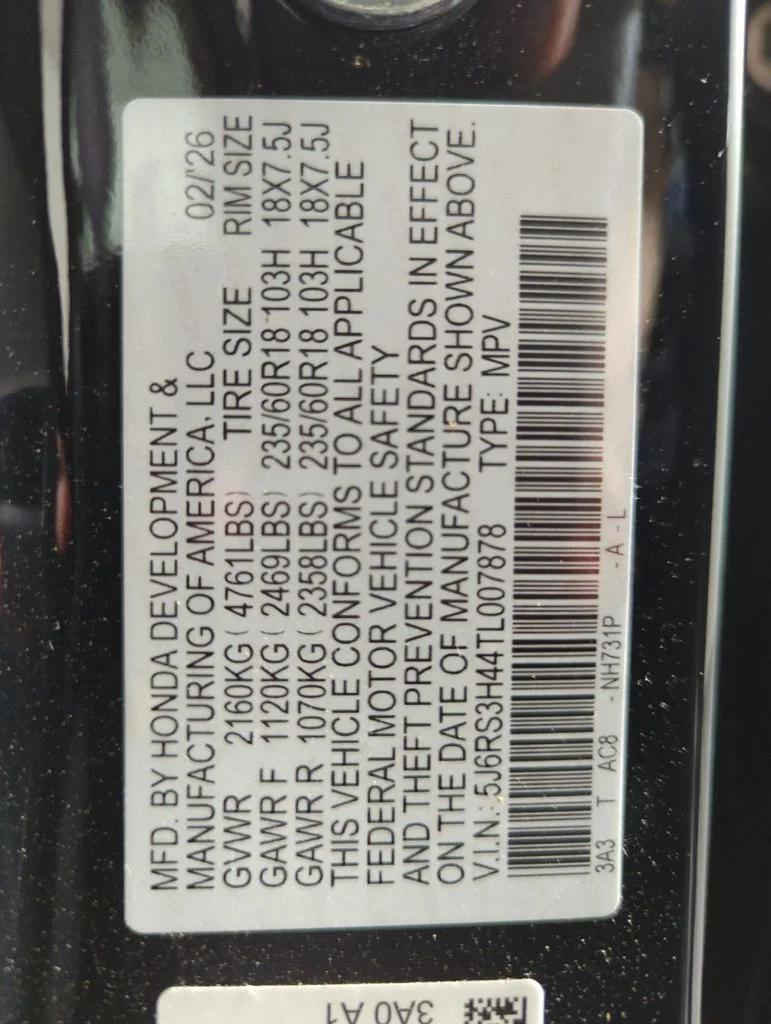 Certified Used 2026 Crystal Black Pearl Honda 2WD EX image 25