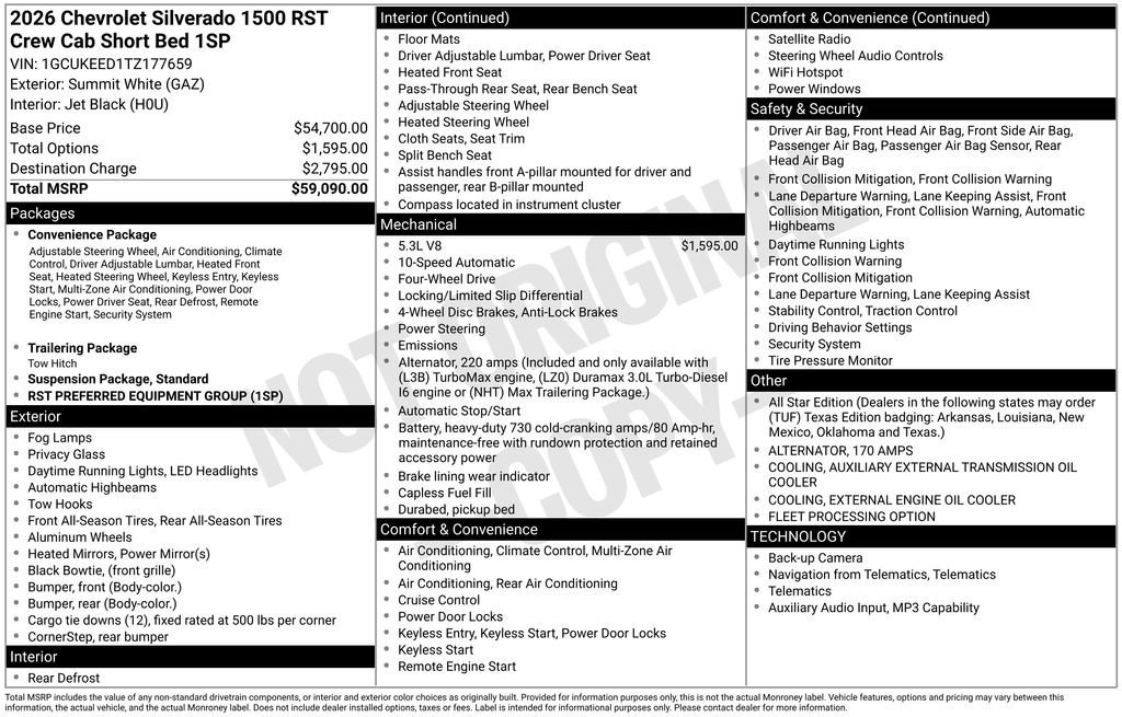 Used 2026 Summit White Chevrolet RST image 2