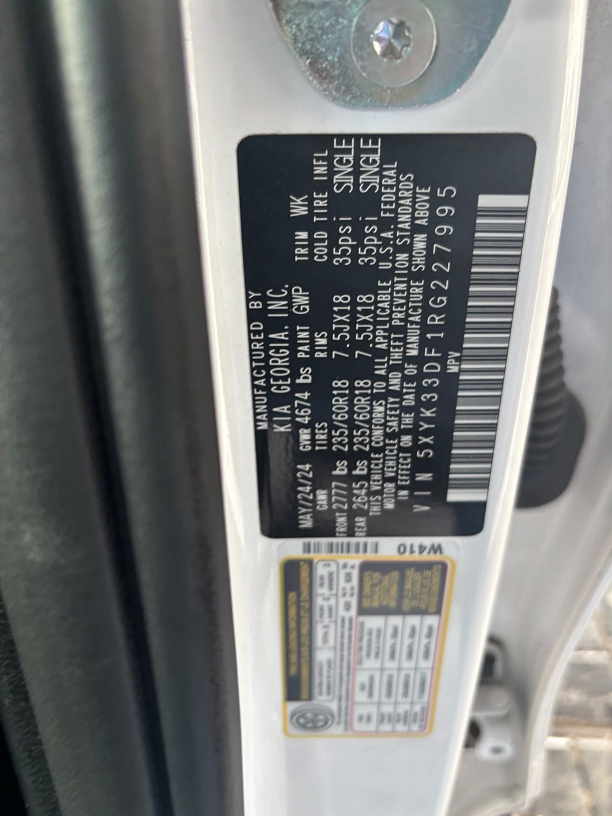 Used 2024 White Kia EX image 14