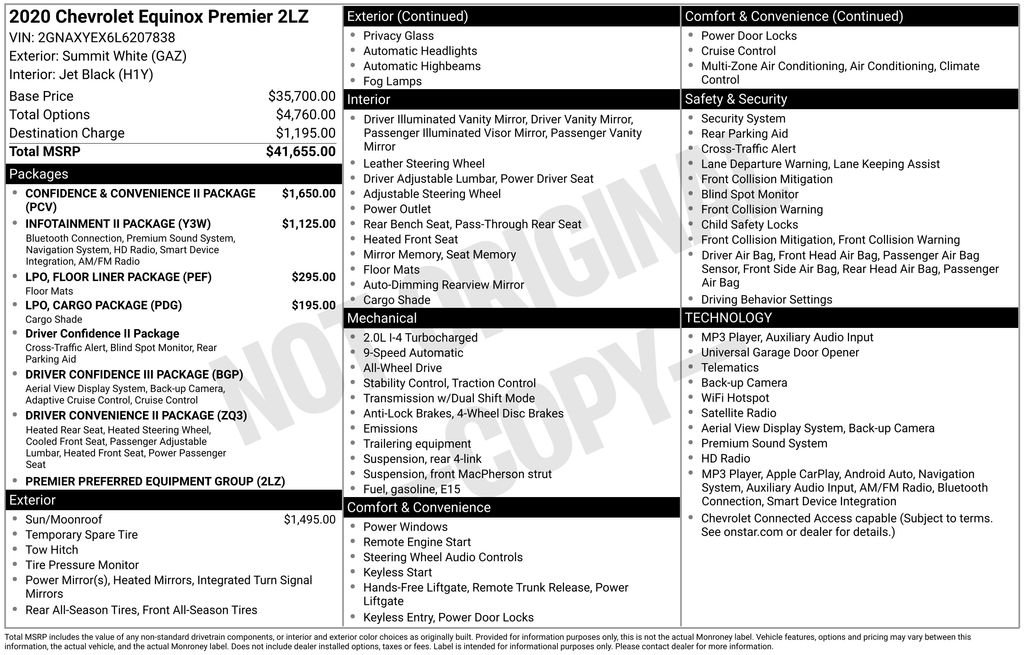 Used 2020 Summit White Chevrolet Premier image 6