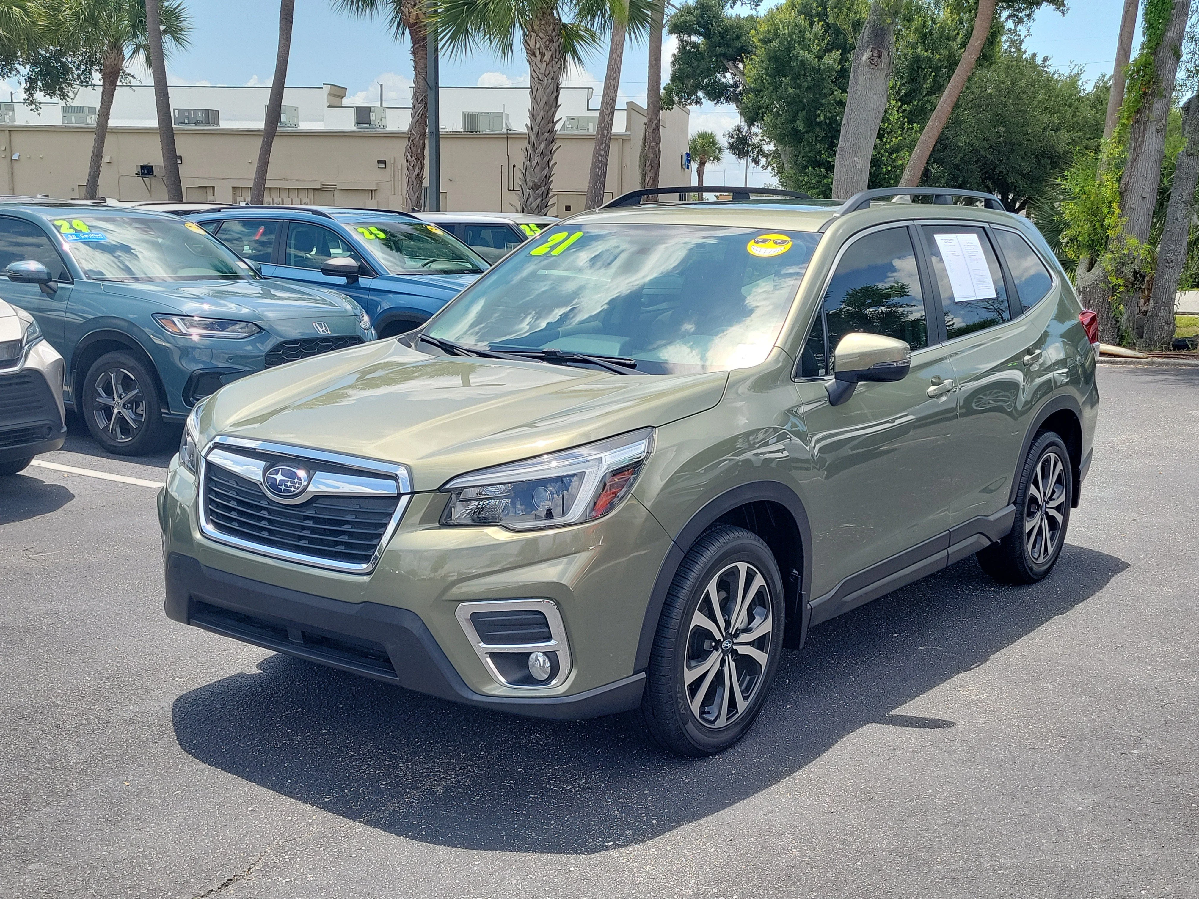 Used 2021 Jasper Green Metallic Subaru Limited image 32