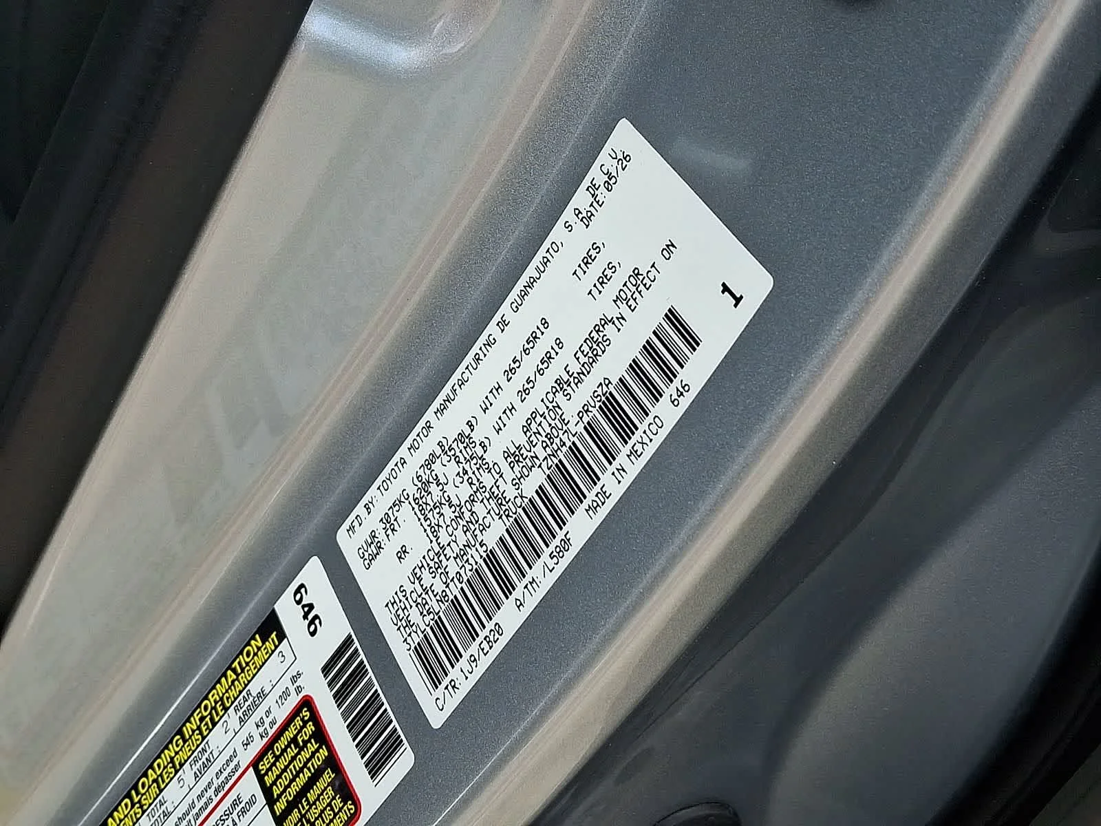 New 2026 Celestial Silver Metallic Toyota Tacoma Limited image 24