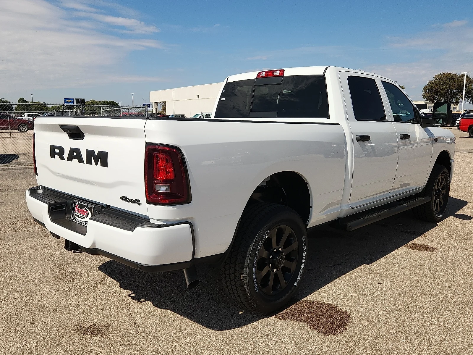 New 2027 Bright White Clear-Coat Paint Ram BLACK EXPRESS CREW CAB 4X4 6