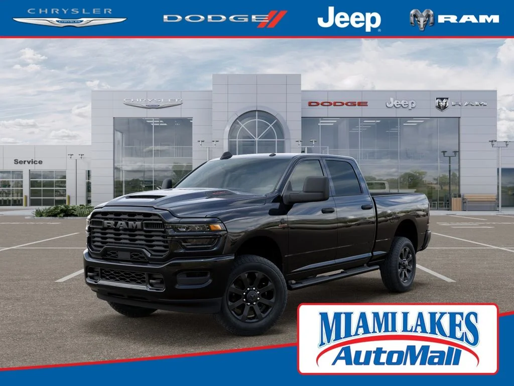 New 2026 Diamond Black Crystal Pearl-Coat Exterior Paint RAM Tradesman image 1