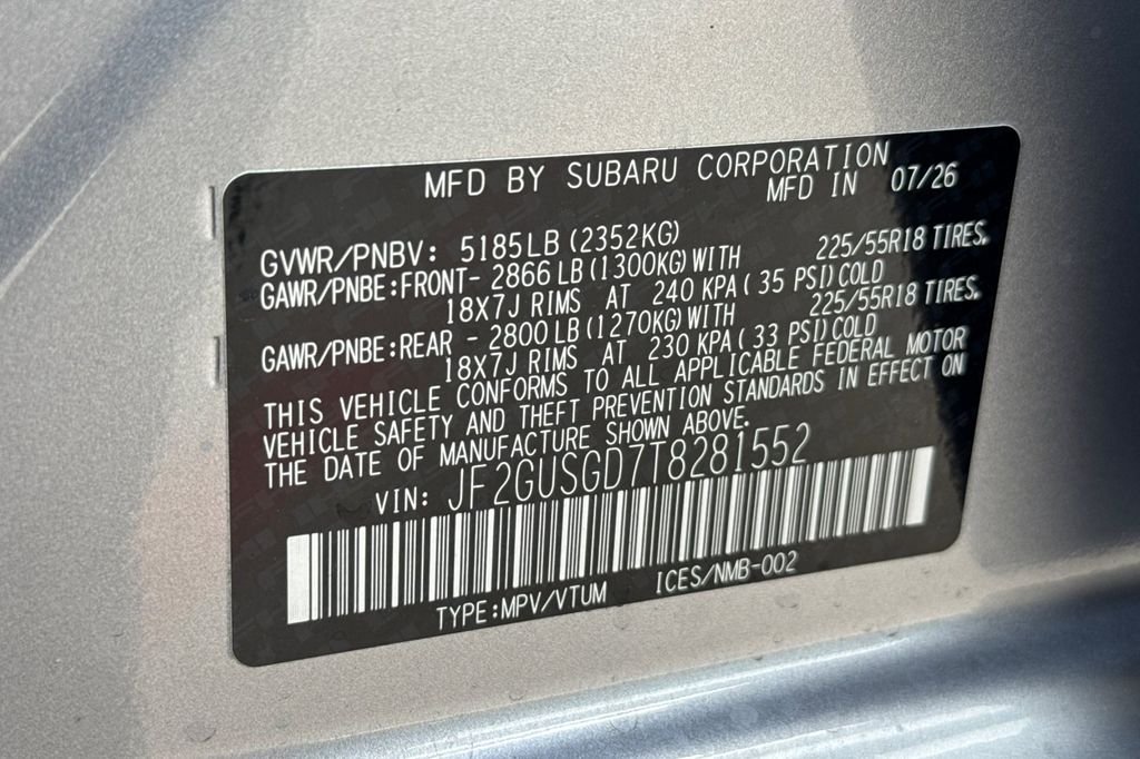 New 2026 ICE SILVER METALLIC Subaru Sport Hybrid image 36