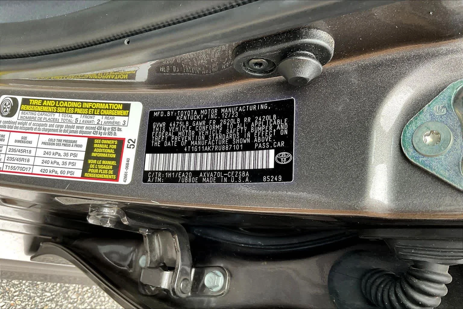 Used 2024 Predawn Gray Mica Toyota SE image 33