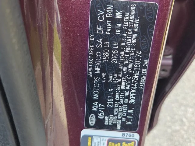Used 2017 Red Kia LX image 6
