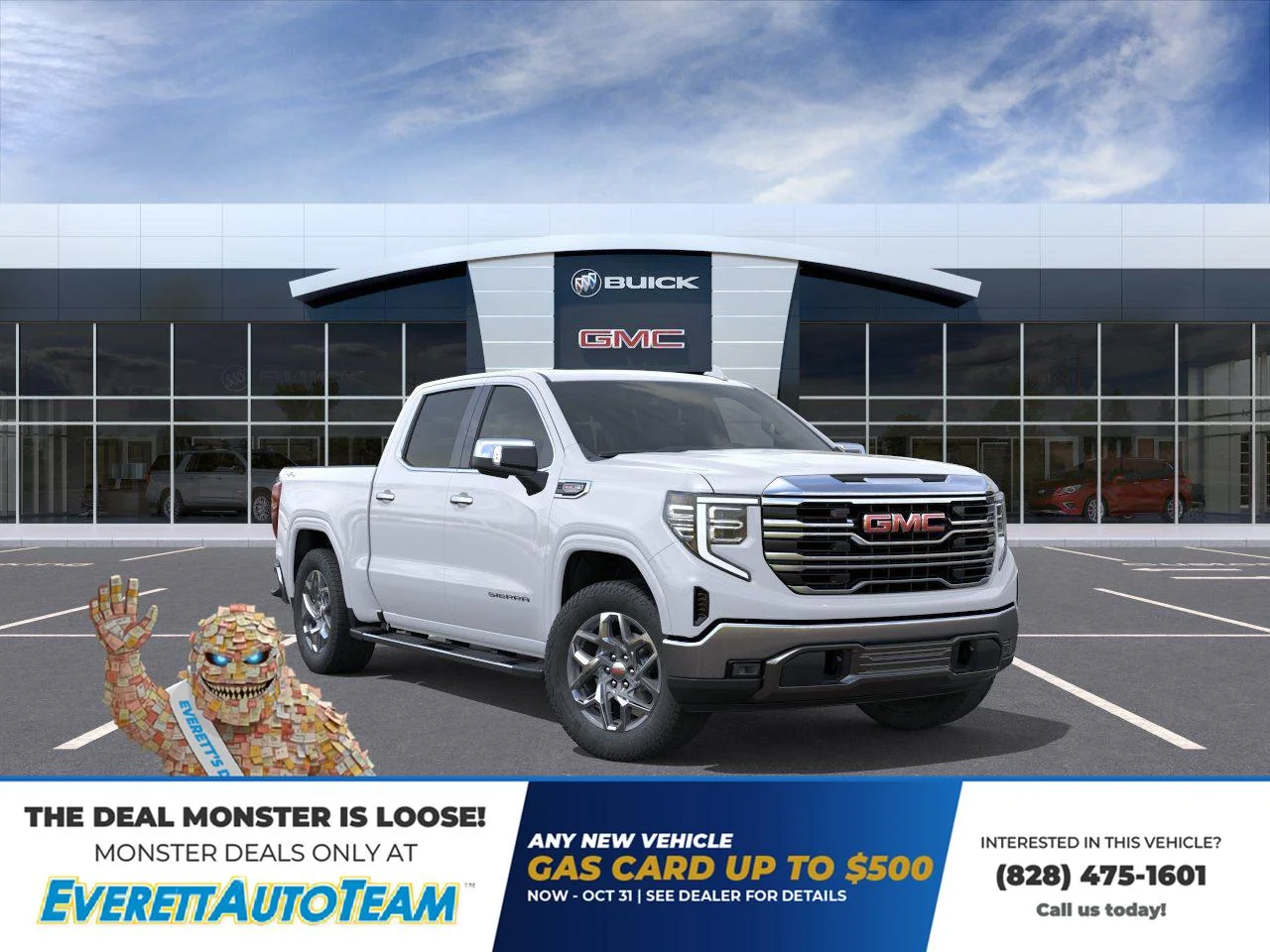 New 2026 Glacier White Tricoat GMC SLT image 1