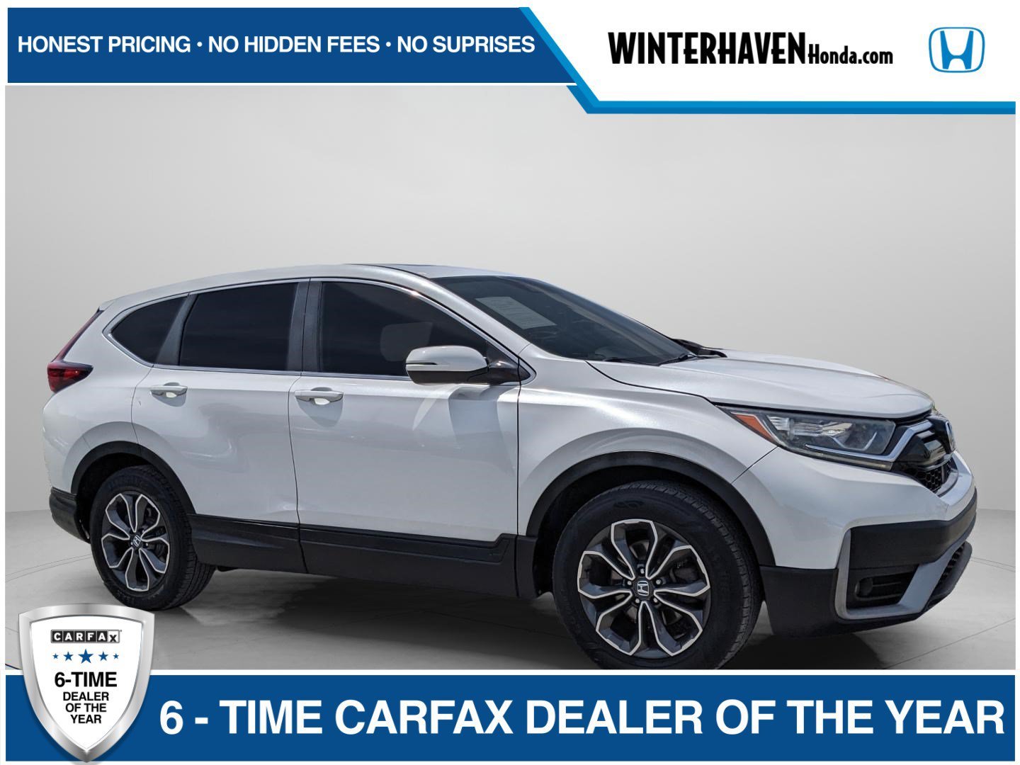 Used 2021 Platinum White Pearl Honda EX image 1