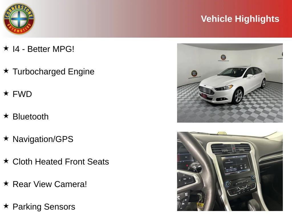 Used 2016 Ford Fusion SE with VIN 3FA6P0H93GR341756 for sale in Elk River, Minnesota