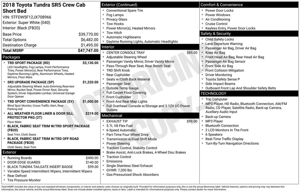 Certified Used 2018 Super White Toyota SR5 image 30