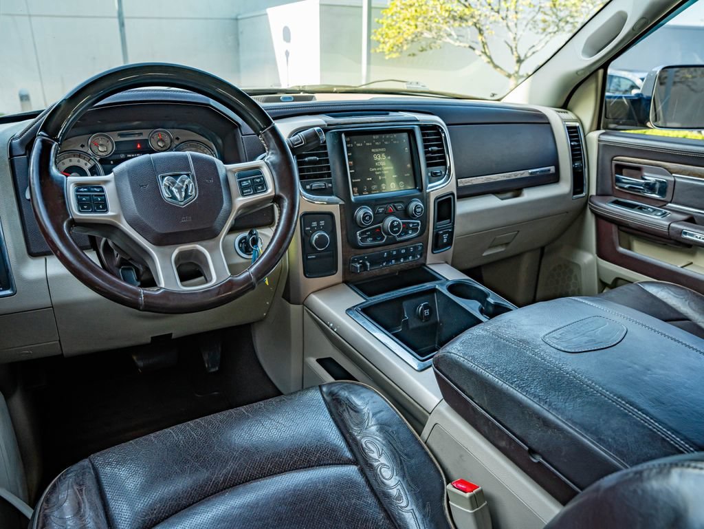 Used 2015 Brilliant Black Crystal Pearlcoat Ram Laramie Longhorn image 23