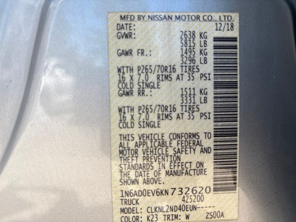Used 2019 Silver Nissan SV image 10