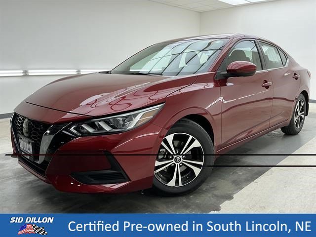 Red (Scarlet Ember Tintcoat) 2021 Nissan Sentra Sedan Front-Wheel Drive Continuously Variable Transmission