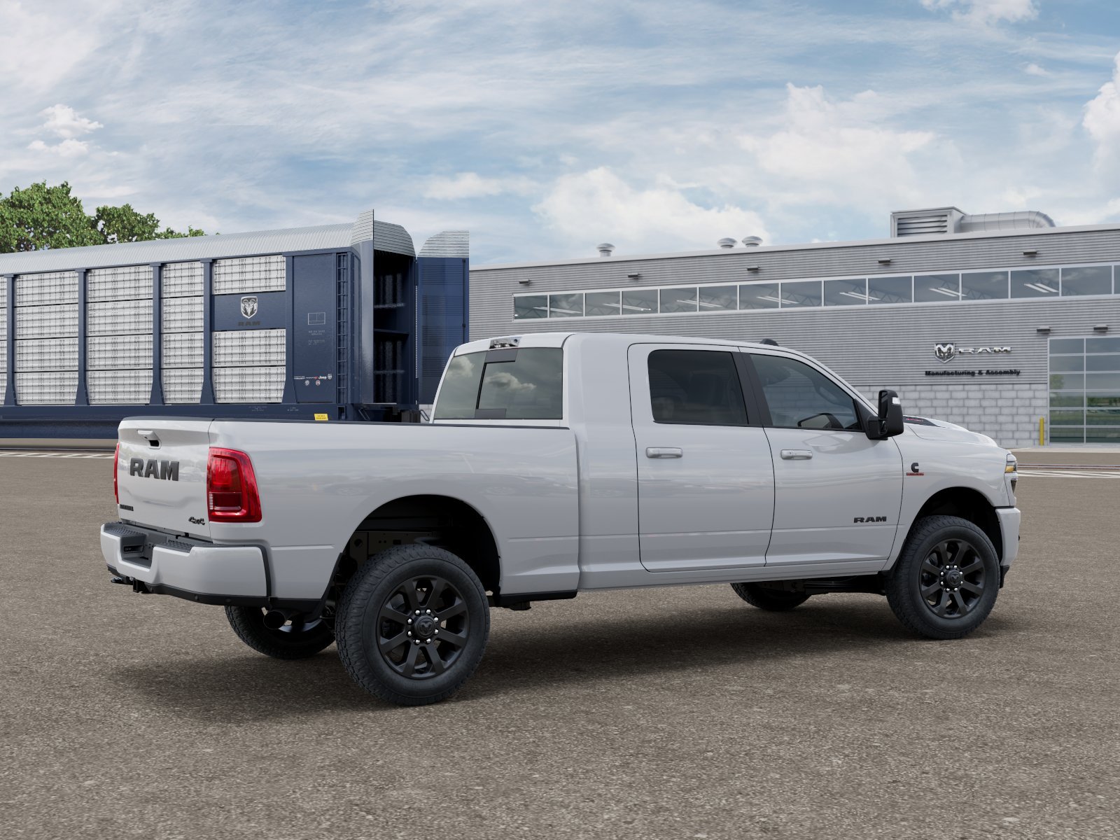 New 2026 Bright White Clear-Coat Exterior Paint RAM Laramie image 2