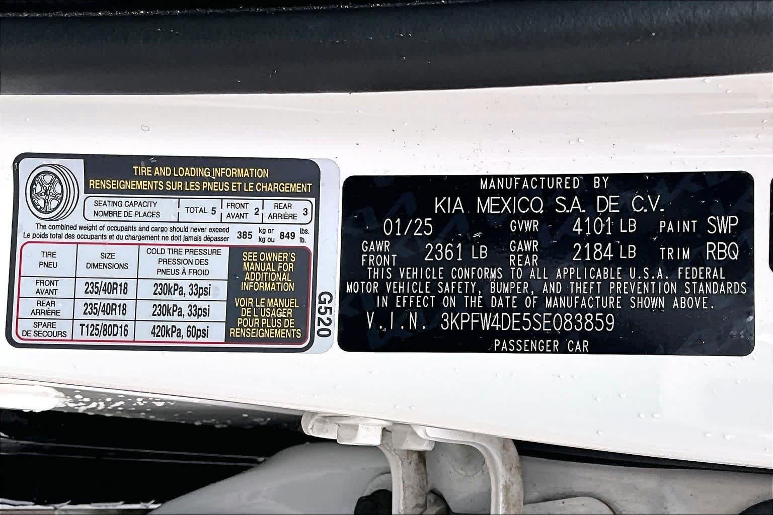 Used 2025 Snow White Pearl Kia GT-Line image 38