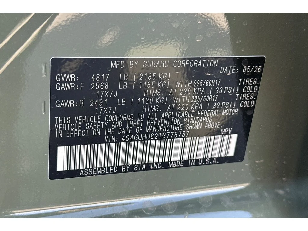 New 2026 ALPINE GREEN Subaru Wilderness image 27