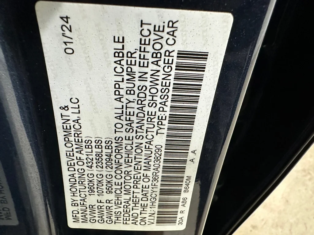 Certified Used 2024 Canyon River Blue Metallic Honda EX image 38