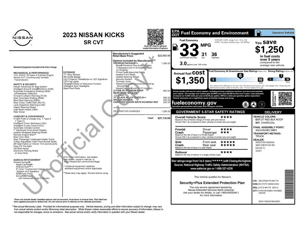 Certified Used 2023 Red Nissan SR image 4