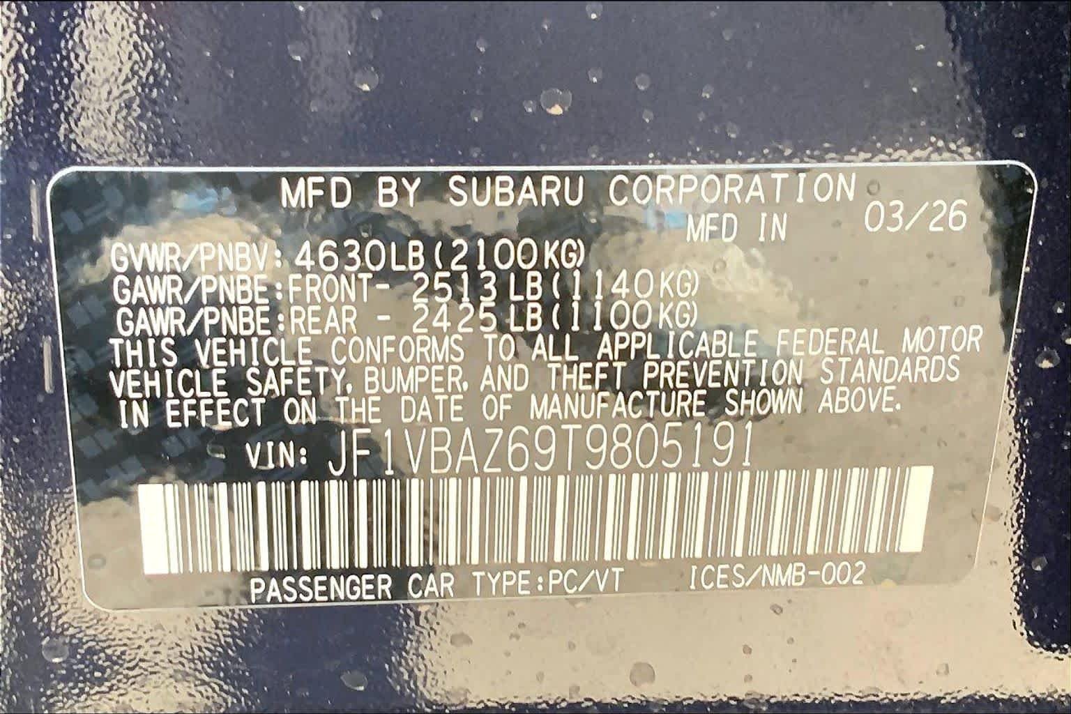 New 2026 GALAXY PURPLE PEARL Subaru tS image 18