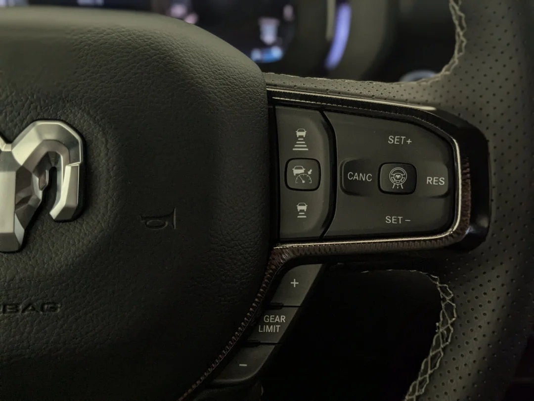New 2026 Black RAM Sport - - 3.0L Hurricane Twin Turbo - Pano Sunroof - Sport Perf Hood - Trailer Brake & More! image 17