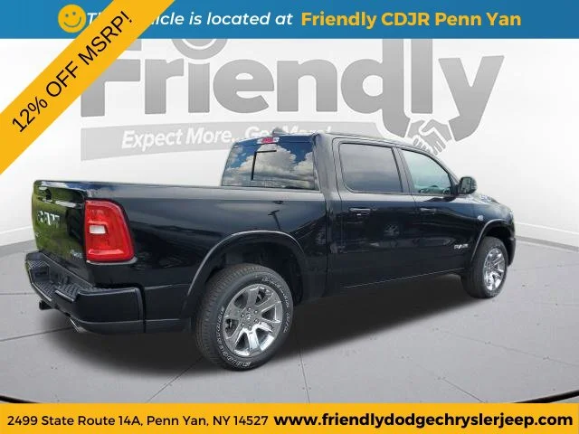 New 2026 Diamond Black Crystal Pearl-Coat Exterior Paint RAM Big Horn/Lone Star image 5
