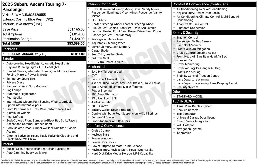 Used 2025 Blue Subaru Touring image 28
