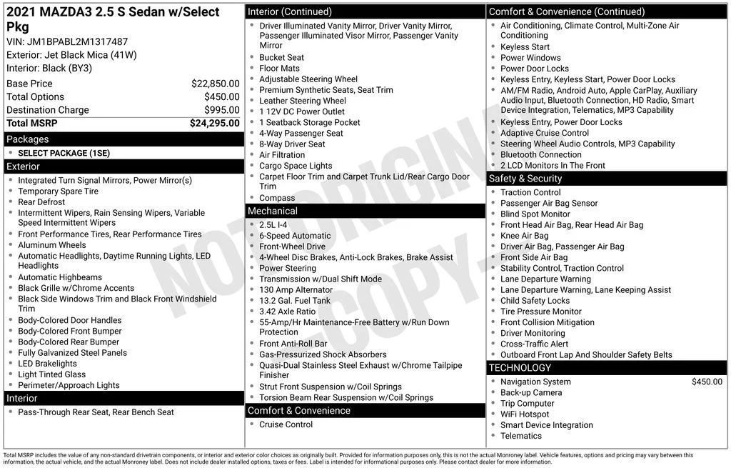 Used 2021 Black Mazda Select image 15